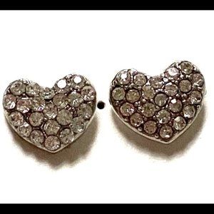 Dainty Rhinestone Crystal CZ Stud Heart Earrings
